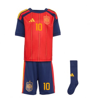 Spanien Dani Olmo #10 Hjemmebanetrøje Børn VM 2026 Kortærmet (+ Korte bukser)